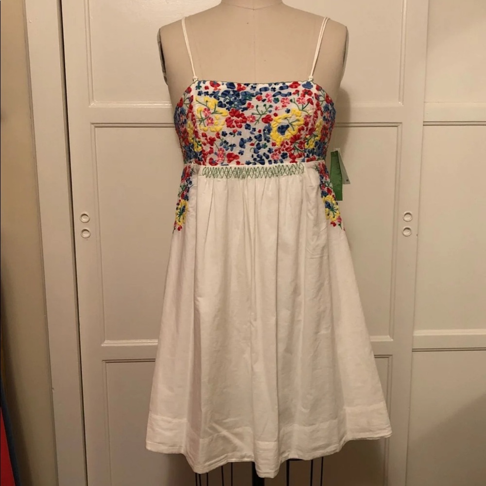 H&M white and Floral Summer Dress size 12